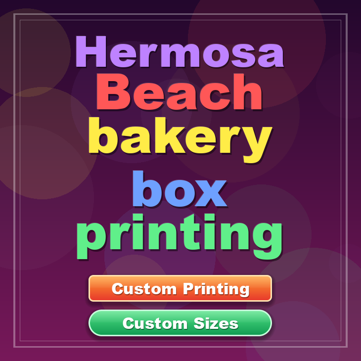 Hermosa Beach bakery box printing