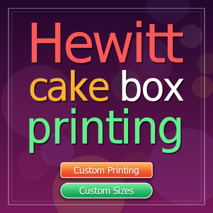 Hewitt cake box printing