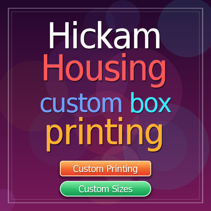 Hickam Housing custom box printing
