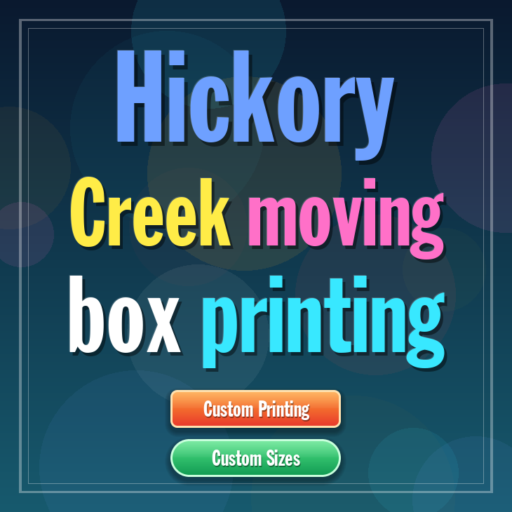 Hickory Creek moving box printing
