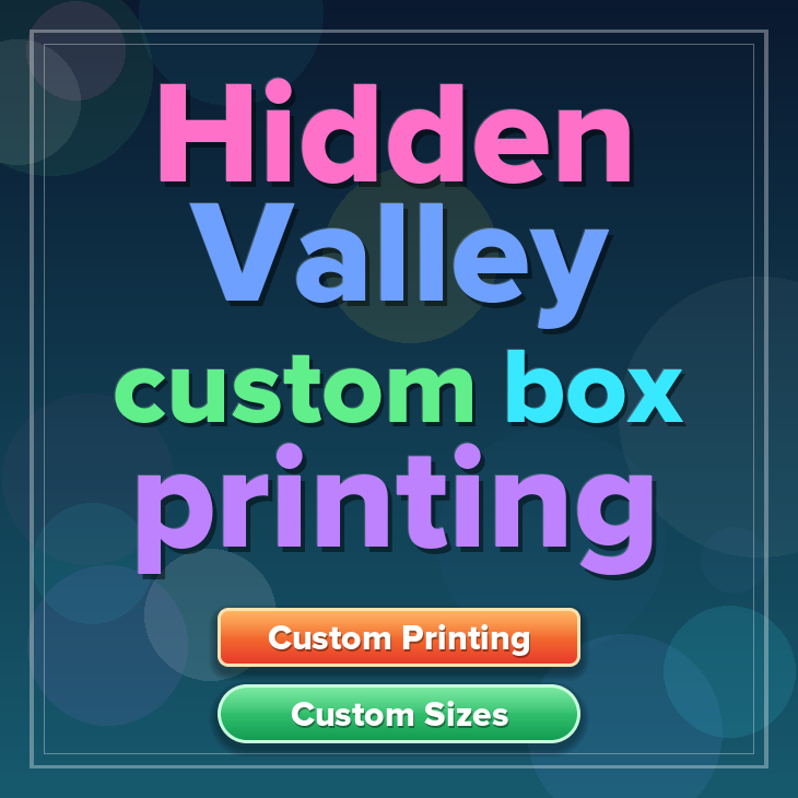Hidden Valley custom box printing