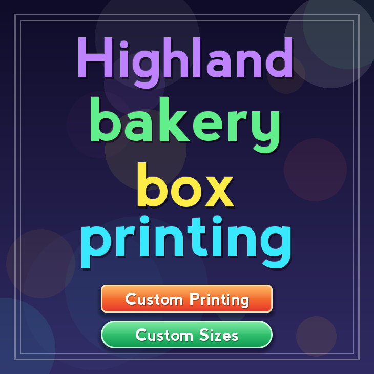 Highland bakery box printing