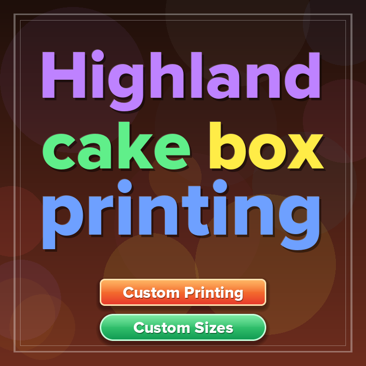 Highland cake box printing
