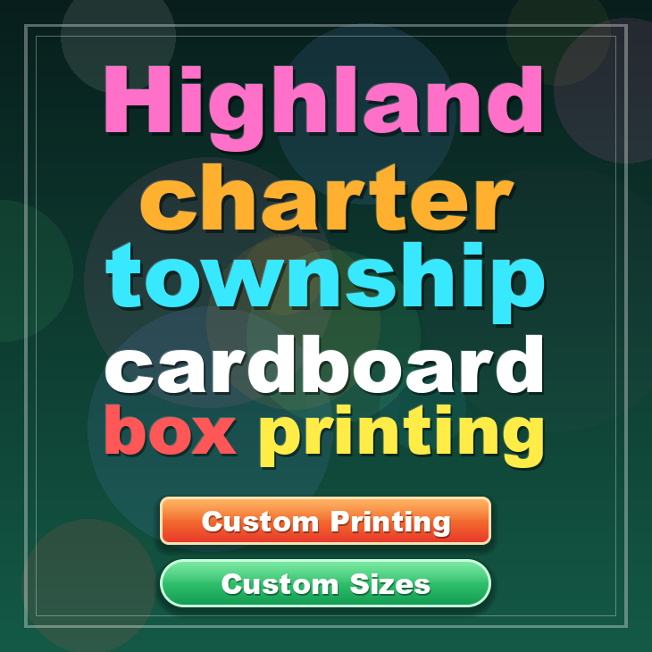 Highland charter township cardboard box printing
