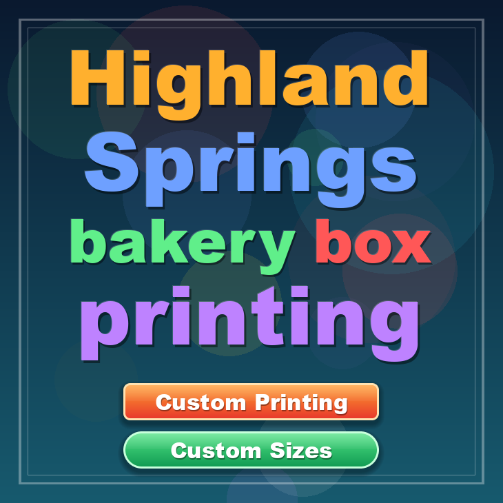 Highland Springs bakery box printing