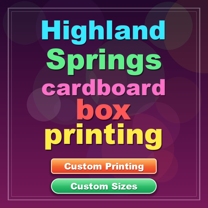 Highland Springs cardboard box printing