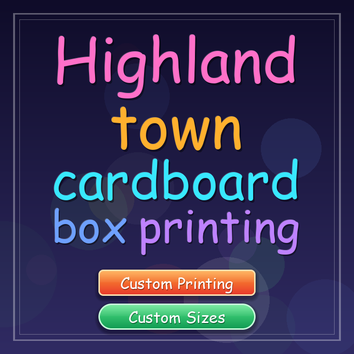 Highland town cardboard box printing