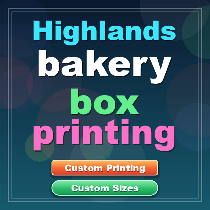 Highlands bakery box printing