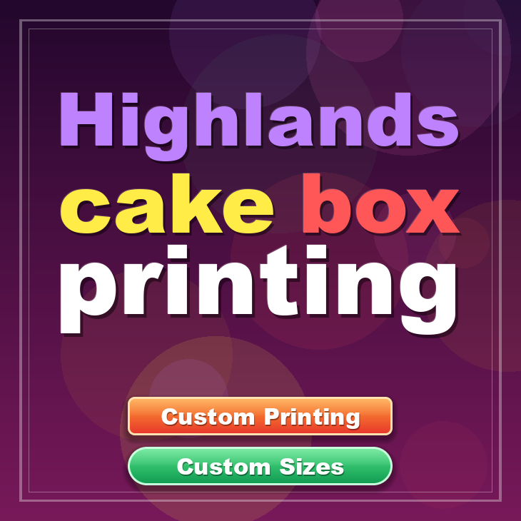 Highlands cake box printing