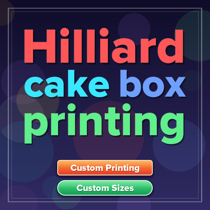 Hilliard cake box printing
