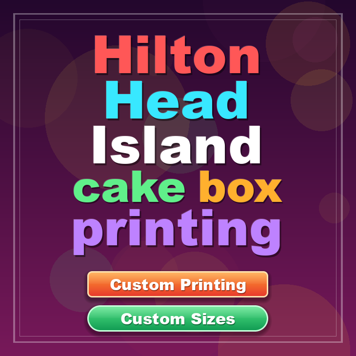 Hilton Head Island cake box printing
