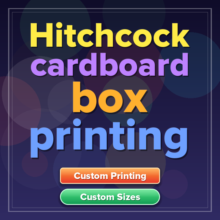 Hitchcock cardboard box printing