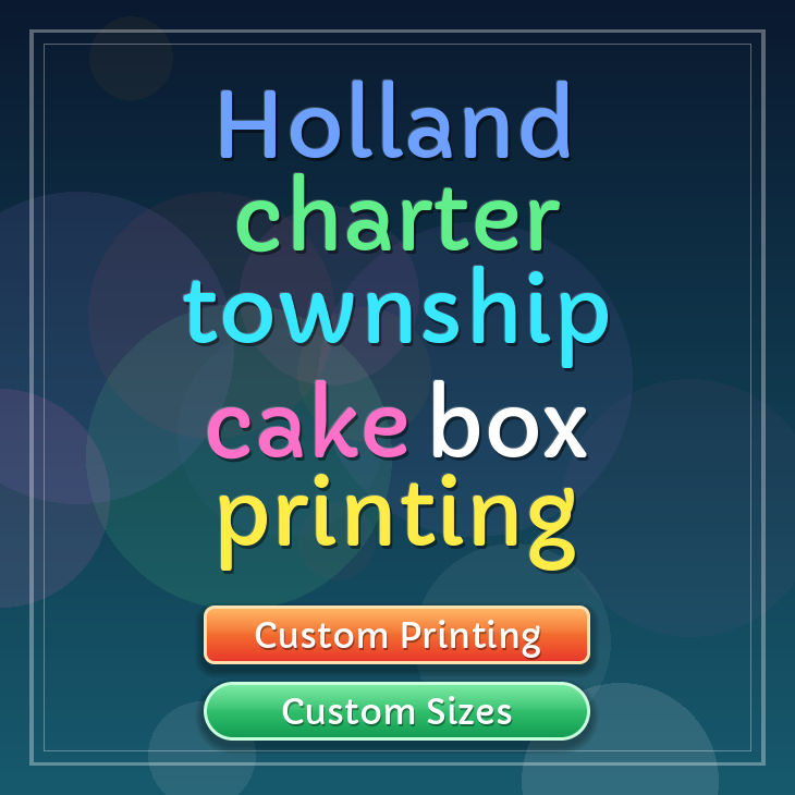 Holland Charter Township cake box printing