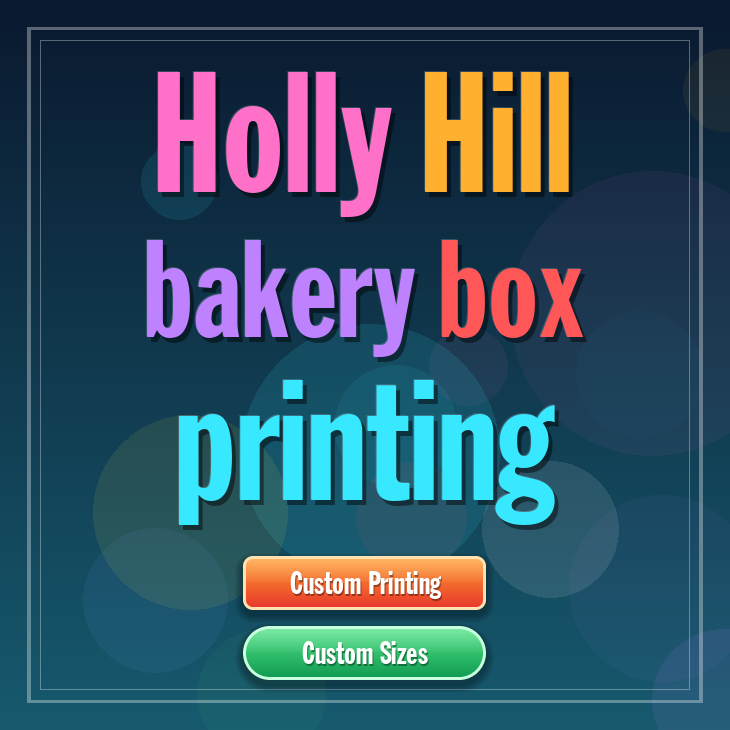 Holly Hill bakery box printing