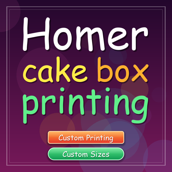 Homer cake box printing