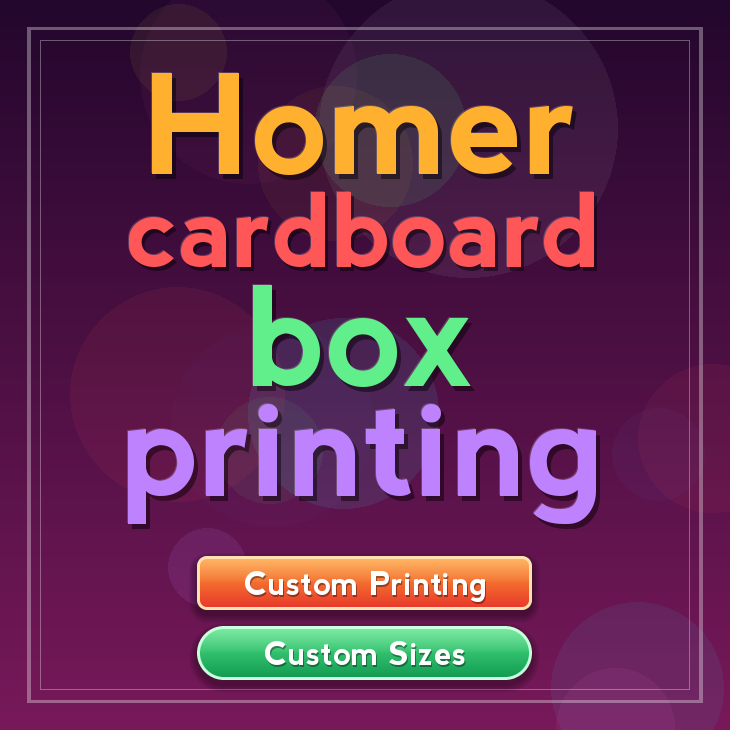 Homer cardboard box printing