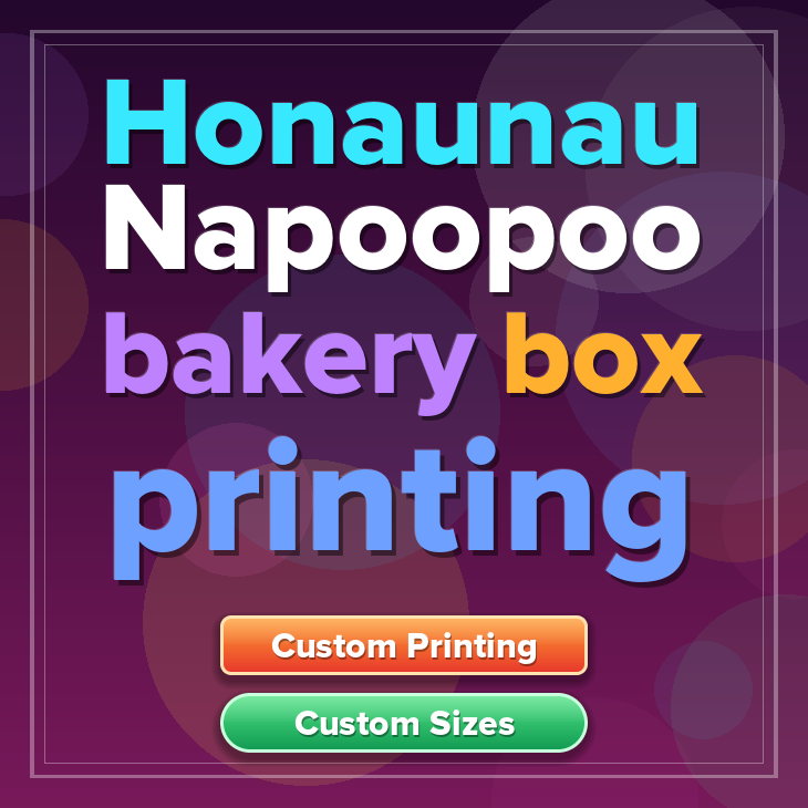 Honaunau Napoopoo bakery box printing