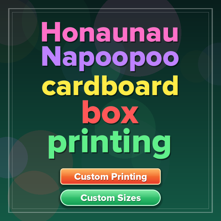 Honaunau Napoopoo cardboard box printing