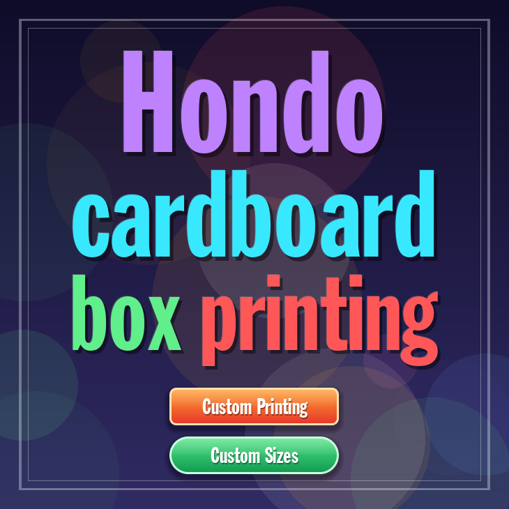 Hondo cardboard box printing