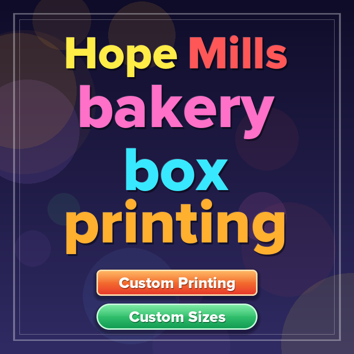 Hope Mills bakery box printing