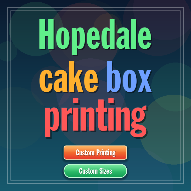 Hopedale cake box printing