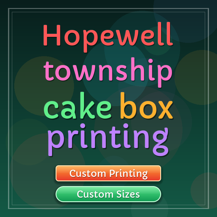 Hopewell Township cake box printing