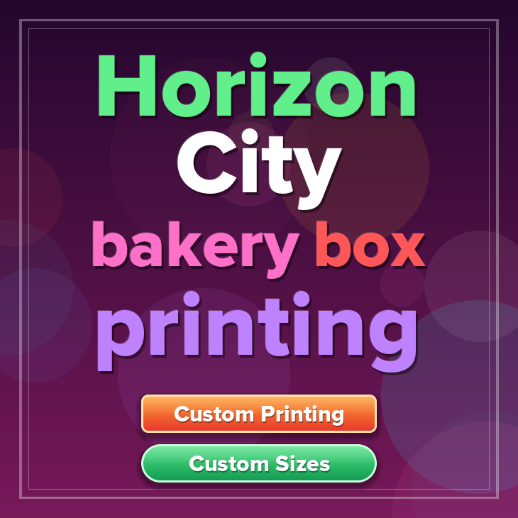 Horizon City bakery box printing