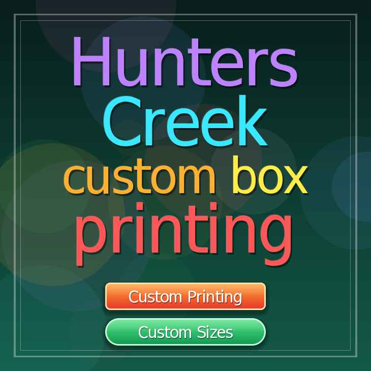 Hunters Creek custom box printing