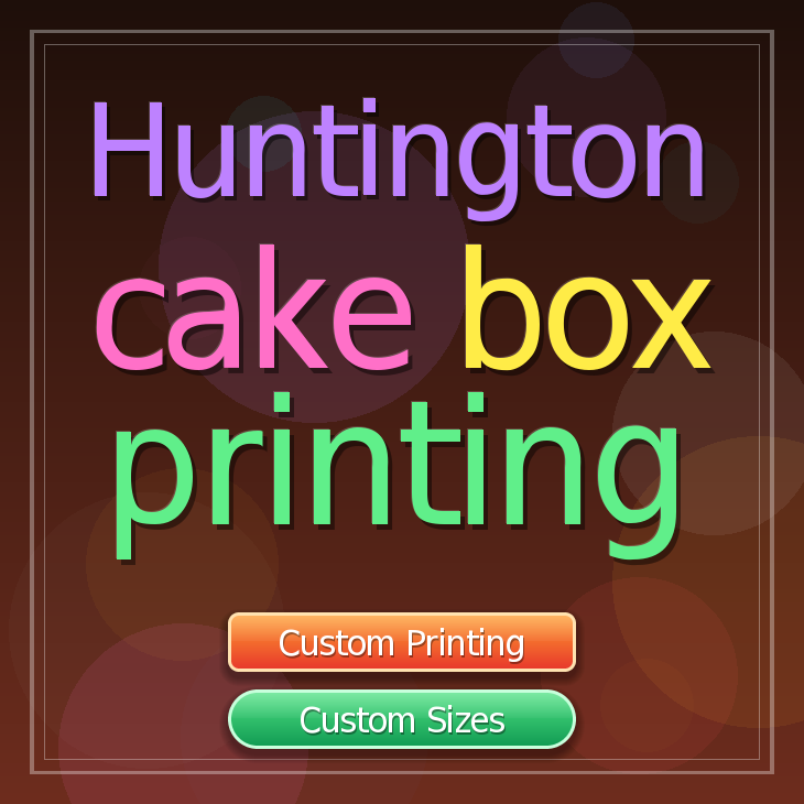 Huntington cake box printing