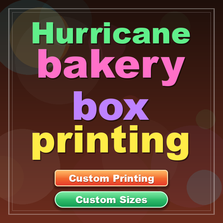 Hurricane bakery box printing