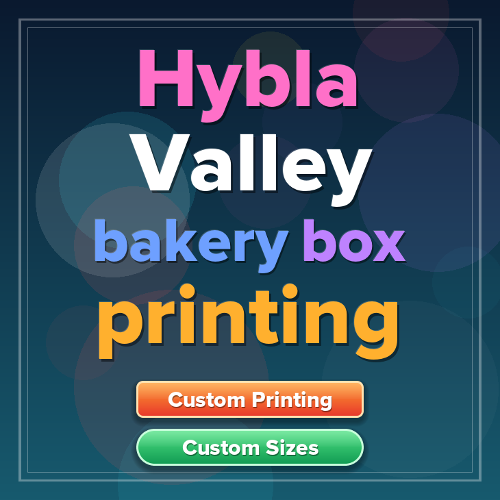 Hybla Valley bakery box printing
