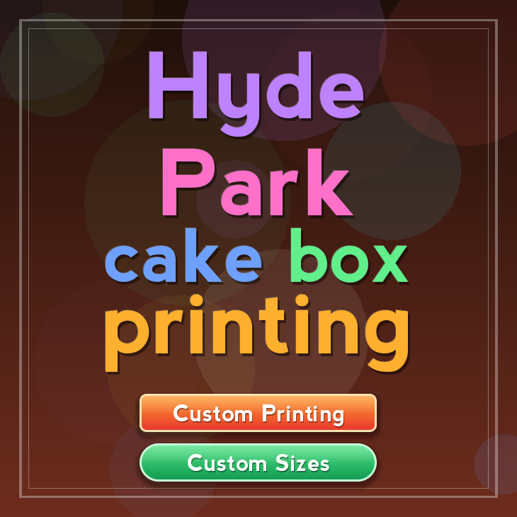 Hyde Park cake box printing