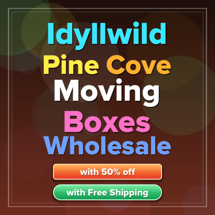 Idyllwild Pine Cove moving boxes