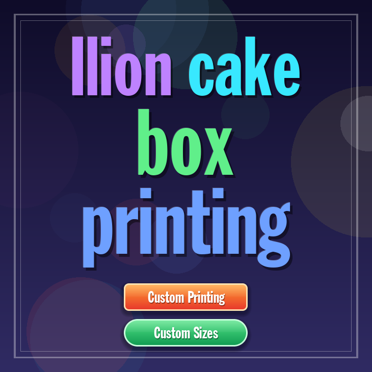 Ilion cake box printing