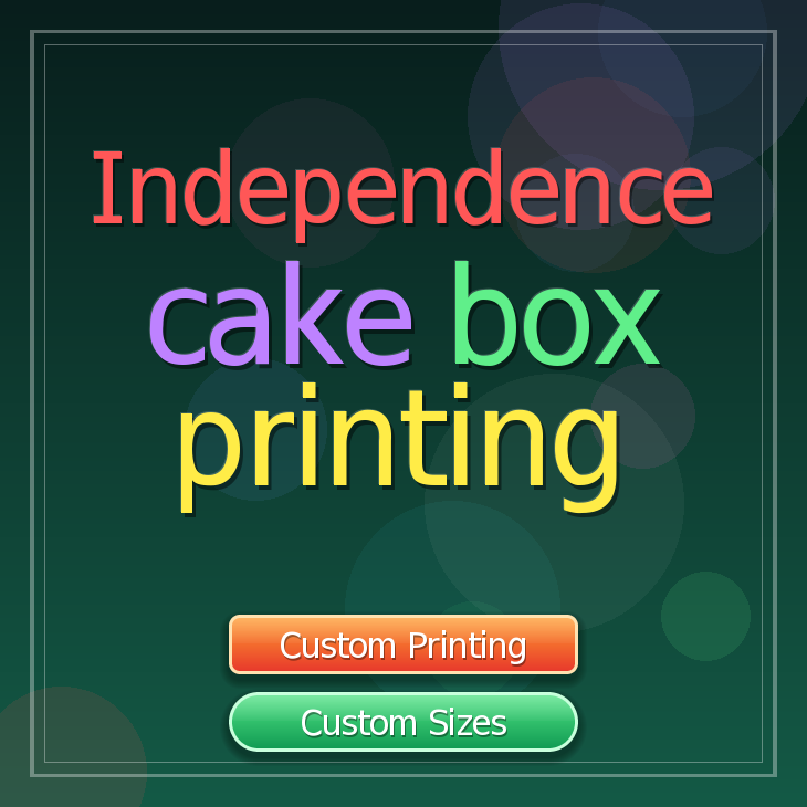 Independence cake box printing