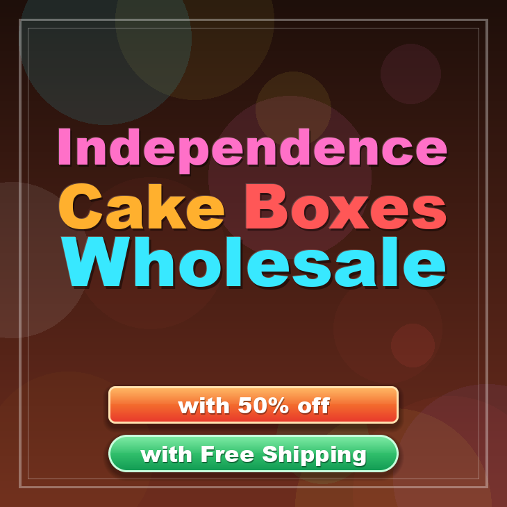 Independence cake boxes