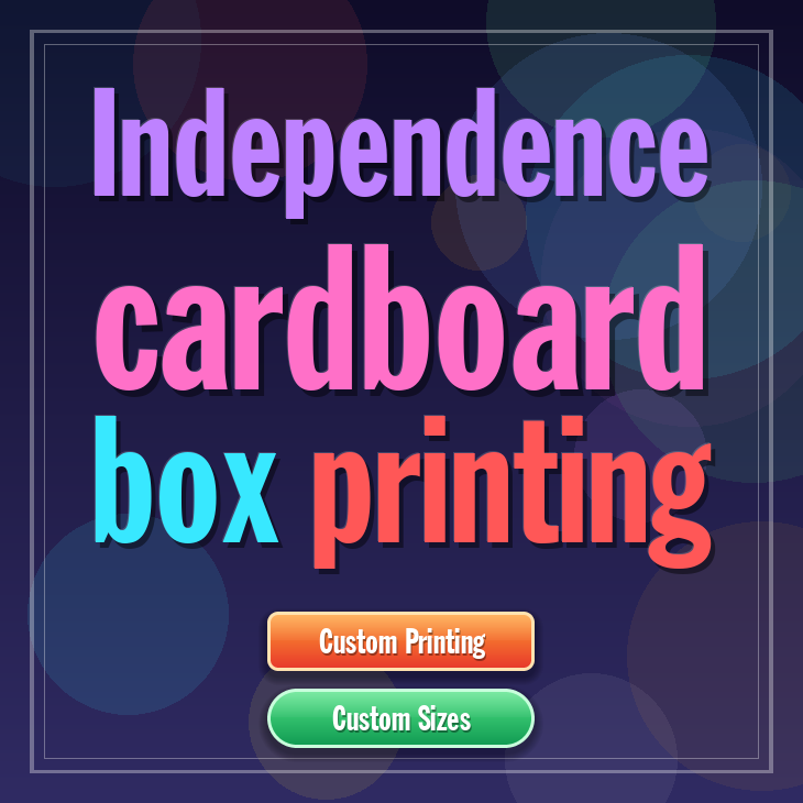 Independence cardboard box printing