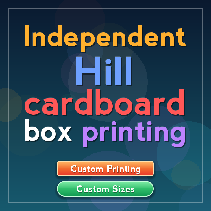 Independent Hill cardboard box printing
