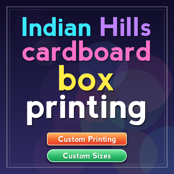 Indian Hills cardboard box printing