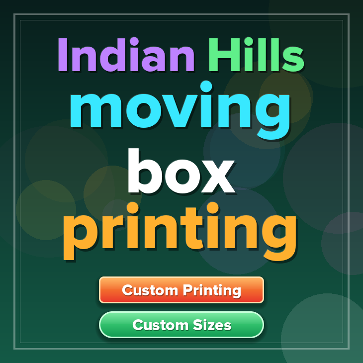Indian Hills moving box printing