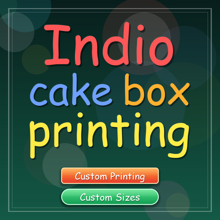 Indio cake box printing