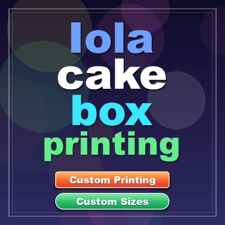 Iola cake box printing