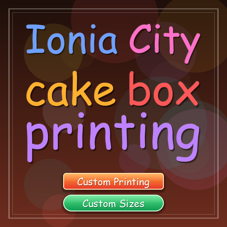Ionia City cake box printing