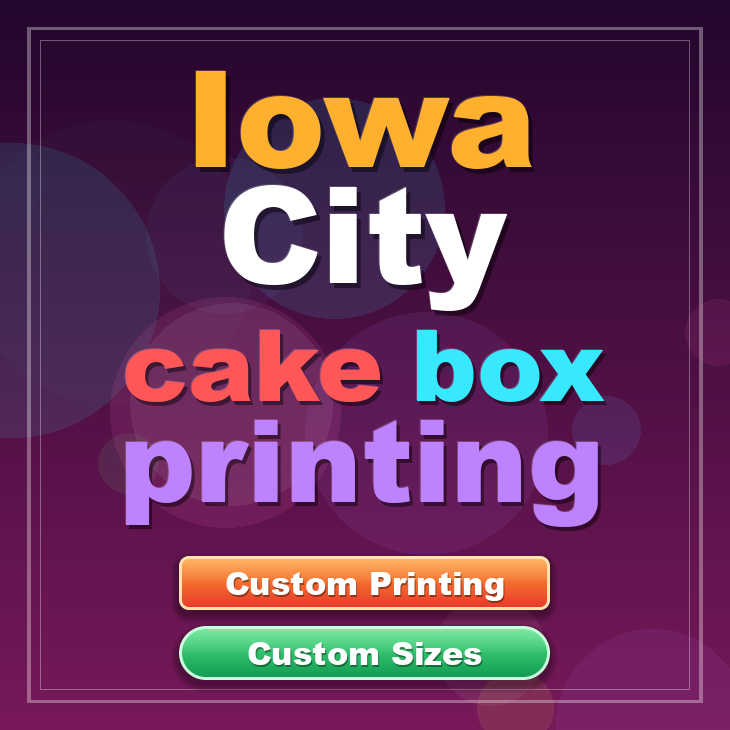 Iowa City cake box printing