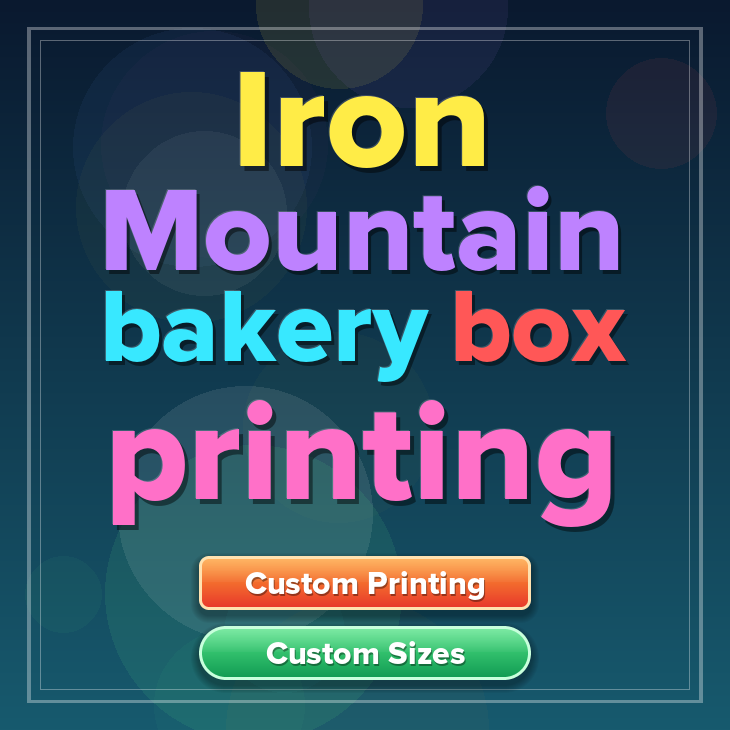 Iron Mountain bakery box printing