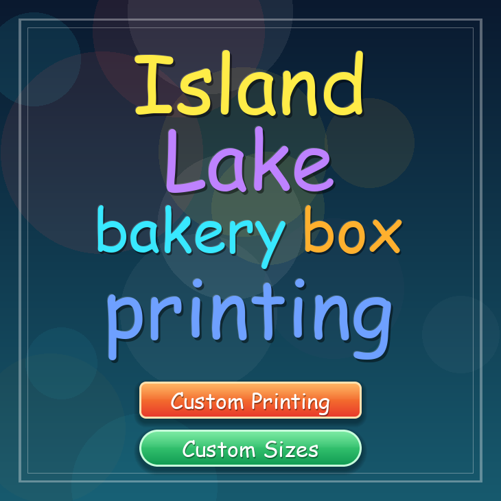 Island Lake bakery box printing