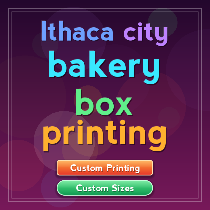 Ithaca City bakery box printing