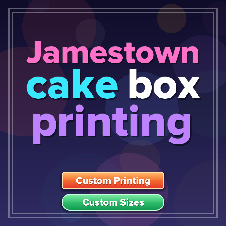 Jamestown cake box printing