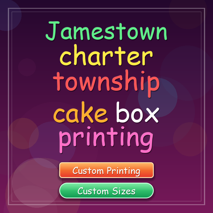 Jamestown Charter Township cake box printing