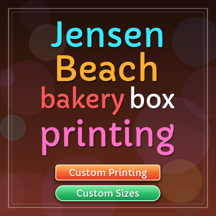 Jensen Beach bakery box printing